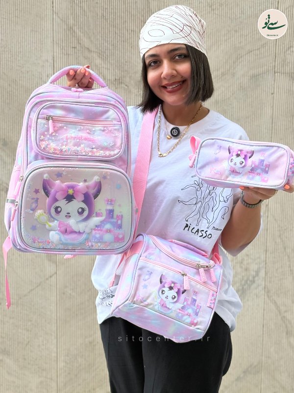 کوله پشتی سه تیکه Chrisbella مدل کرومی کد 1005